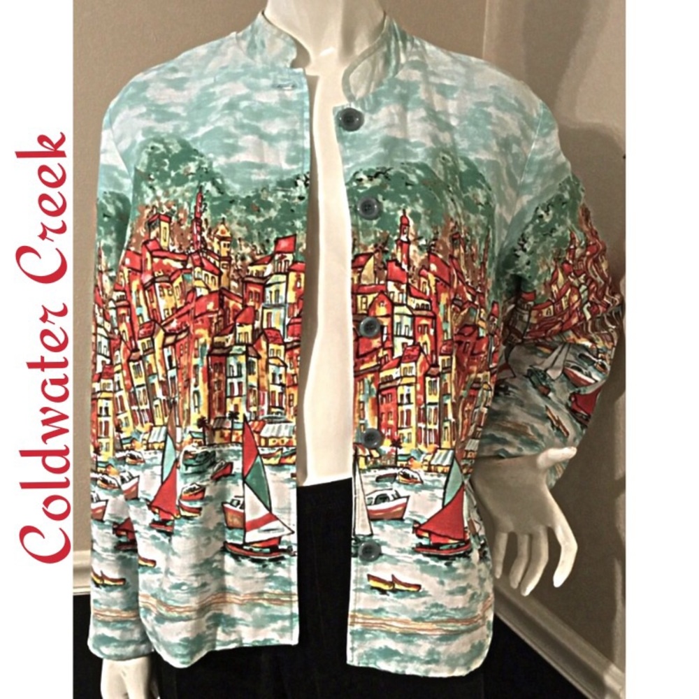 Coldwater Creek Button Up Jacket, Size PXL 16.